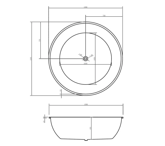 Акриловая ванна ABBER AB9279 150х150, Выбрать цвет: Белый, изображение 9