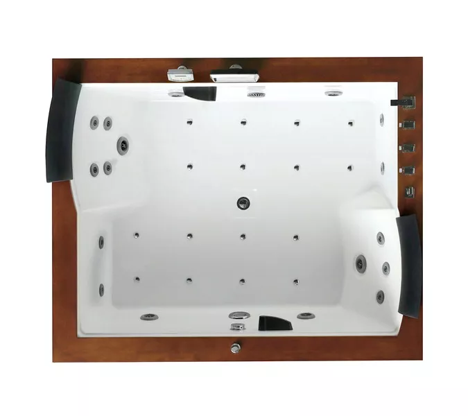 Акриловая гидромассажная ванна Gemy G9052, Ориентация: Правая, Комплектация: гидромассаж, аэромассаж, электр.пульт хромотерапия, TV, изображение 2