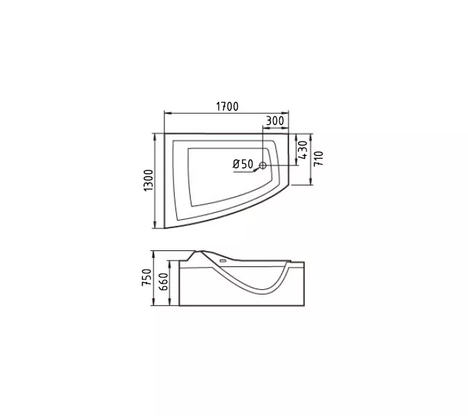 Акриловая гидромассажная ванна Gemy G9056, Ориентация: Левая, Комплектация: гидромассаж, аэромассаж, электр.пульт,хромотерапия, изображение 4