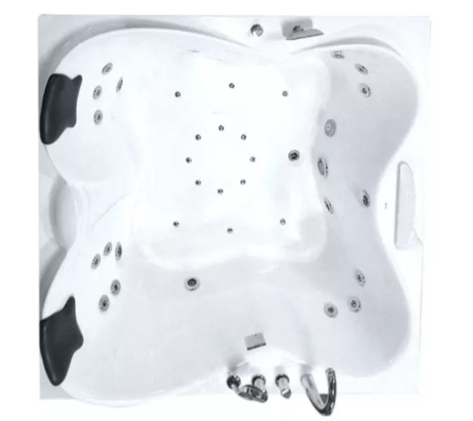 Акриловая гидромассажная ванна Gemy G9089, Ориентация: Левая, Комплектация: гидромассаж, аэромассаж, электр.пульт, хромотерапия, TV, CD/DVD, изображение 2