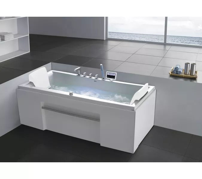 Акриловая гидромассажная ванна Gemy G9076  177*81, Комплектация: гидромассаж, аэромассаж, электр.пульт,хромотерапия, изображение 2