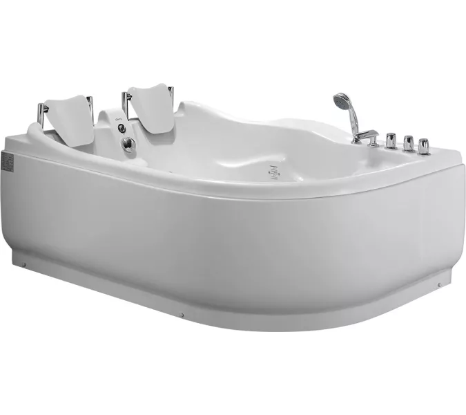 Акриловая гидромассажная ванна Gemy G9083, Ориентация: Левая, Комплектация: гидромассаж, хромотерапия