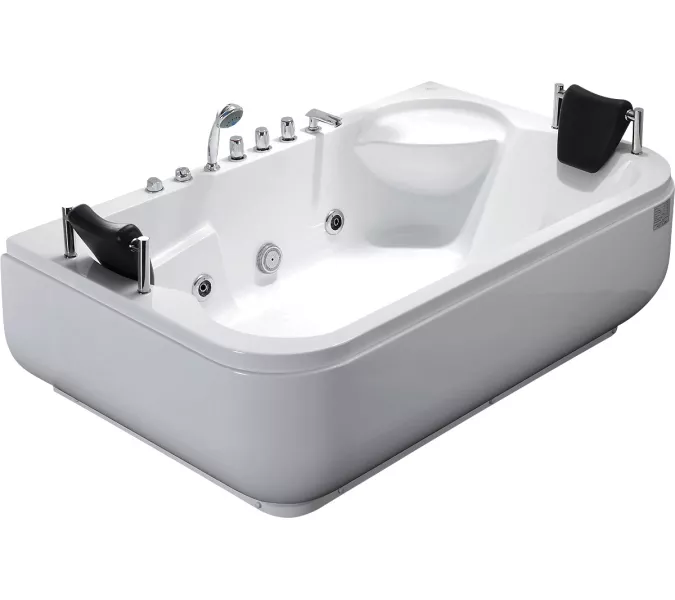 Акриловая гидромассажная ванна Gemy G9085, Ориентация: Правая, Комплектация: гидромассаж, хромотерапия