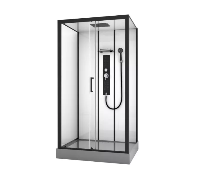 Душевая кабина  без пара Black&White G8008 прямоугольная  90х115