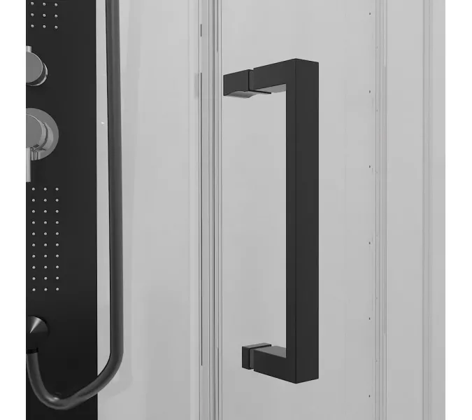 Душевая кабина Black&White G8701 без крыши 90х90 см четверть круга, изображение 3