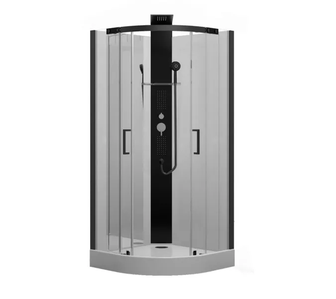 Душевая кабина Black&White G8701 без крыши 90х90 см четверть круга