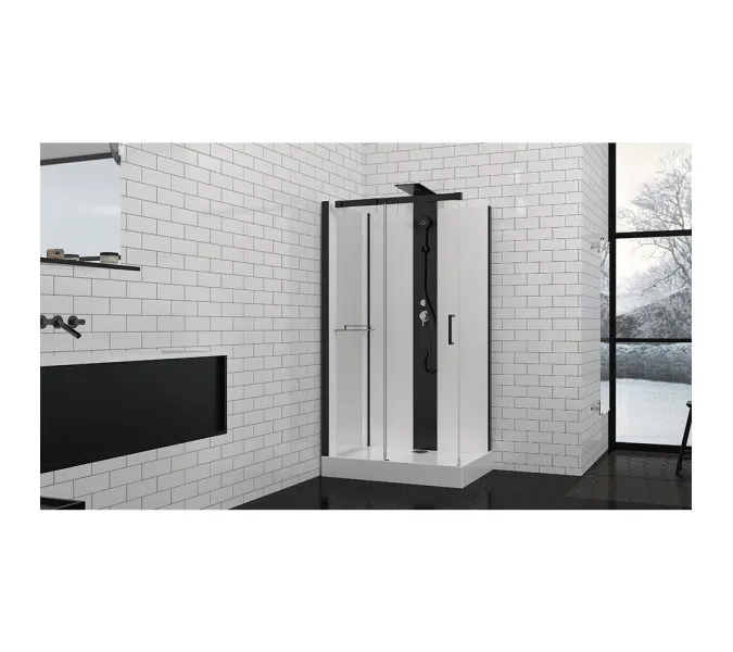 Душевая кабина Black&White G8708 без крыши 80х110 см прямоугольная, изображение 17