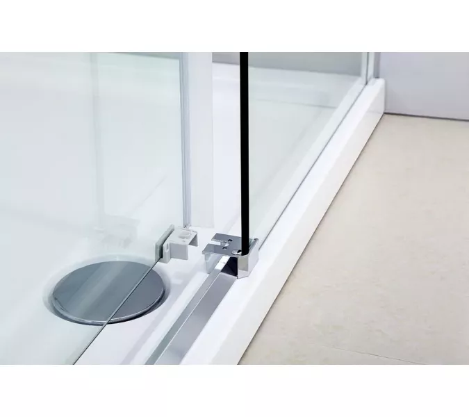 Душевой угол Black & White S208  прозрачное/хром, Выбрать размер: 80х100, изображение 5