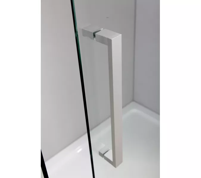 Душевой угол Black & White S208  прозрачное/хром, Выбрать размер: 80х100, изображение 4