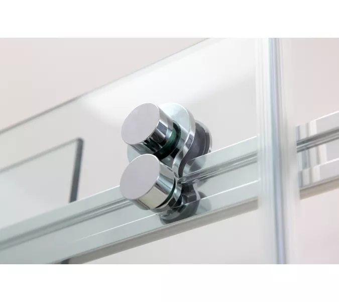 Душевой угол Black & White S208  прозрачное/хром, Выбрать размер: 80х100, изображение 3