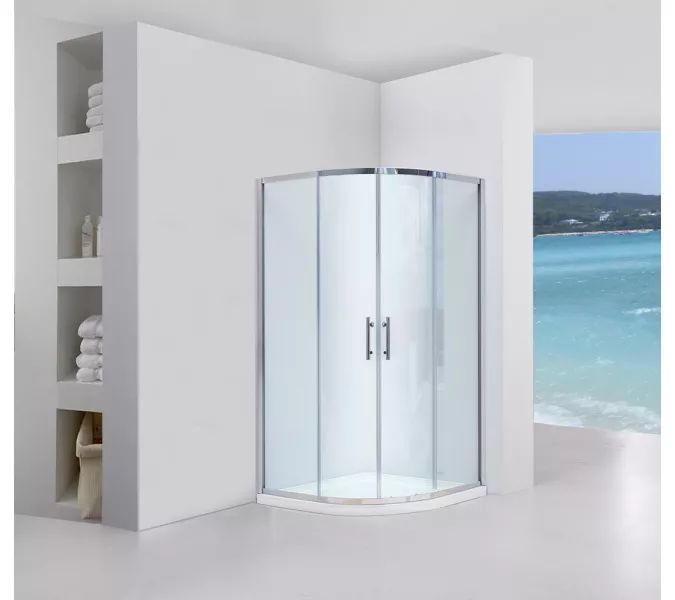 Душевой угол Black & White S101, Выбрать размер: 80x80, Цвет стекла: прозрачное