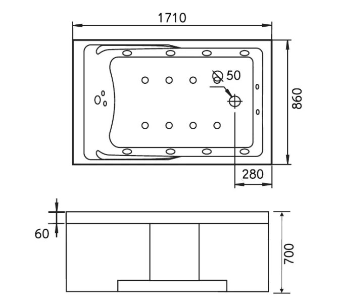 Акриловая гидромассажная ванна Gemy G9066 II, Ориентация: Правая, Комплектация: гидромассаж, аэромассаж, электр.пульт хромотерапия, TV, изображение 6