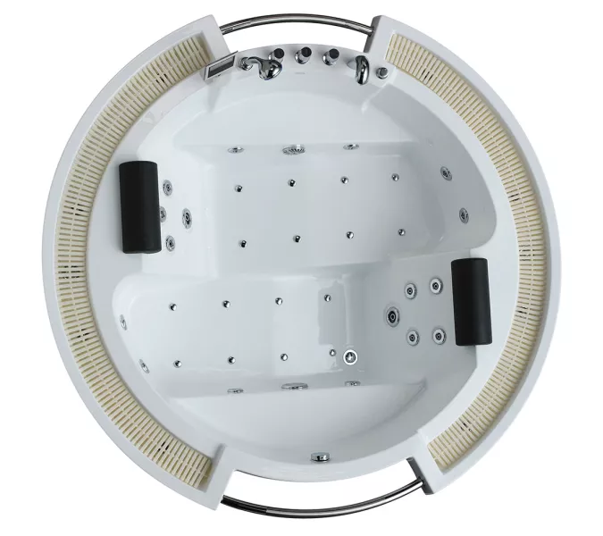 Акриловая гидромассажная ванна Gemy G9060  210*210, Комплектация: гидромассаж, аэромассаж, электр.пульт,хромотерапия