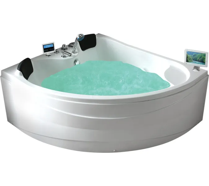 Акриловая гидромассажная ванна Gemy G9041  150*150, Комплектация: гидромассаж, аэромассаж, электр.пульт хромотерапия, TV