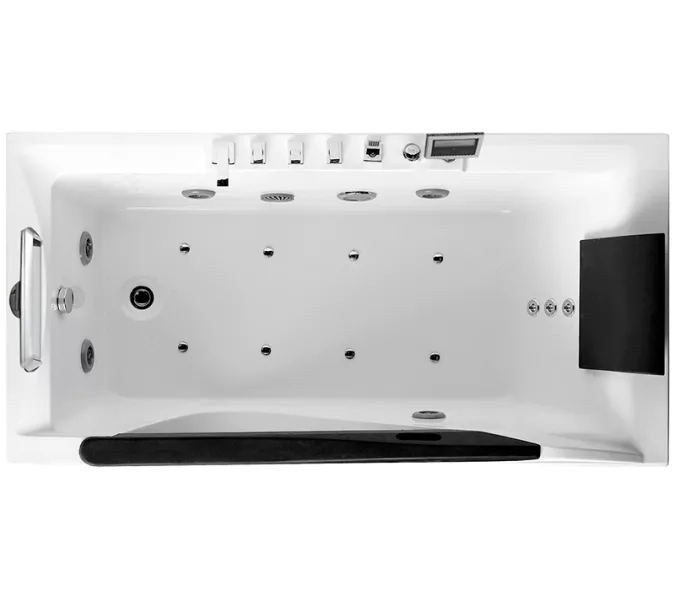 Акриловая гидромассажная ванна Gemy G9055, Ориентация: Левая, Комплектация: гидромассаж, аэромассаж, электр.пульт хромотерапия, TV, изображение 2