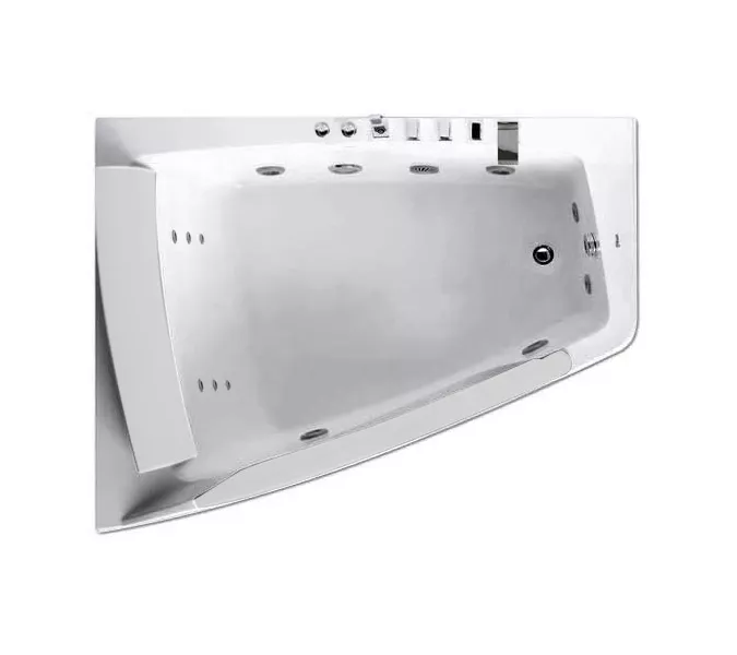Акриловая гидромассажная ванна Gemy G9056, Ориентация: Левая, Комплектация: гидромассаж, хромотерапия, изображение 3