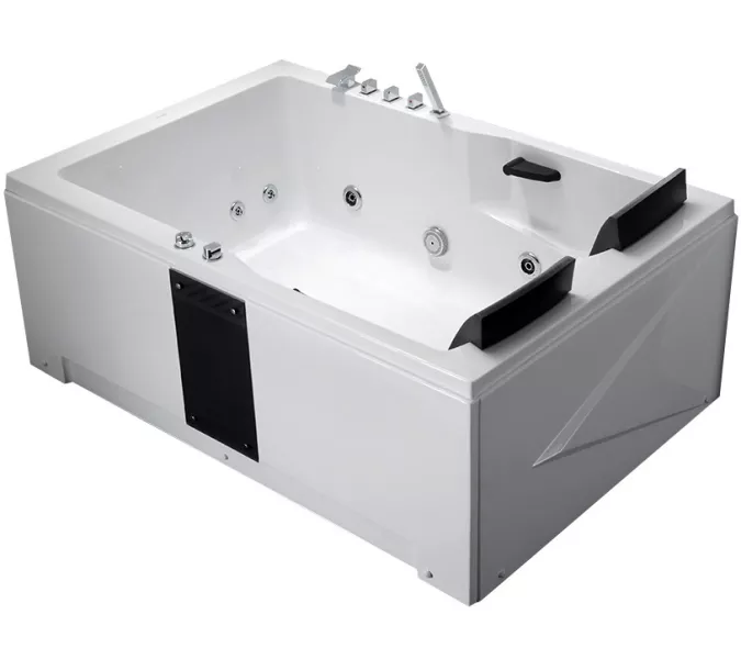 Акриловая гидромассажная ванна Gemy G9061, Ориентация: Левая, Комплектация: гидромассаж, хромотерапия
