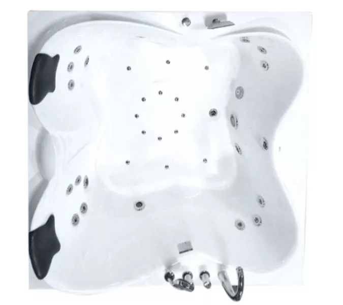 Акриловая гидромассажная ванна Gemy G9089, Ориентация: Левая, Комплектация: гидромассаж, аэромассаж, электр.пульт,хромотерапия, изображение 2