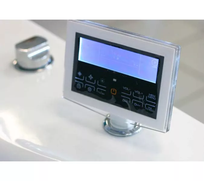 Акриловая гидромассажная ванна Gemy G9089, Ориентация: Левая, Комплектация: гидромассаж, аэромассаж, электр.пульт,хромотерапия, изображение 3