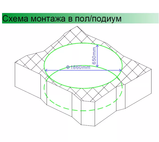 Акриловая гидромассажная ванна Gemy G9090  190*190, Комплектация: гидромассаж, аэромассаж, электр.пульт,хромотерапия, изображение 4