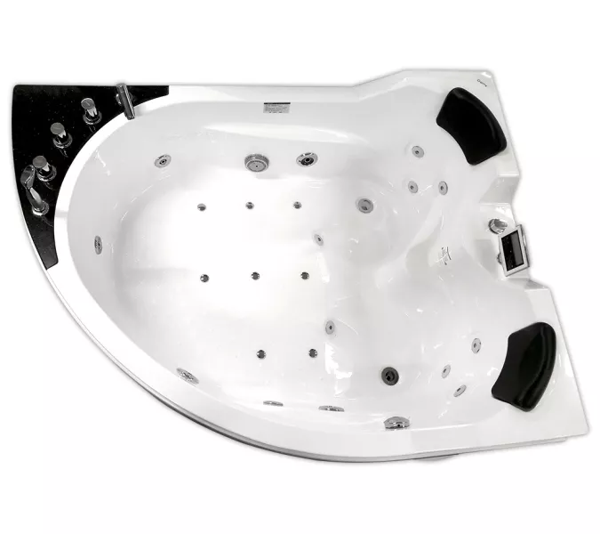 Акриловая гидромассажная ванна Gemy G9086, Ориентация: Правая, Комплектация: гидромассаж, аэромассаж, электр.пульт,хромотерапия, изображение 2