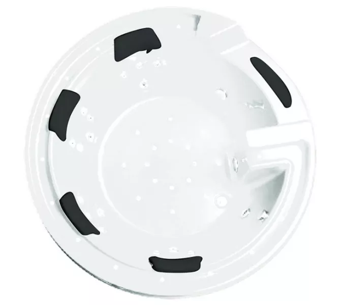 Акриловая гидромассажная ванна Gemy G9090  190*190, Комплектация: гидромассаж, аэромассаж, электр.пульт,хромотерапия, изображение 3