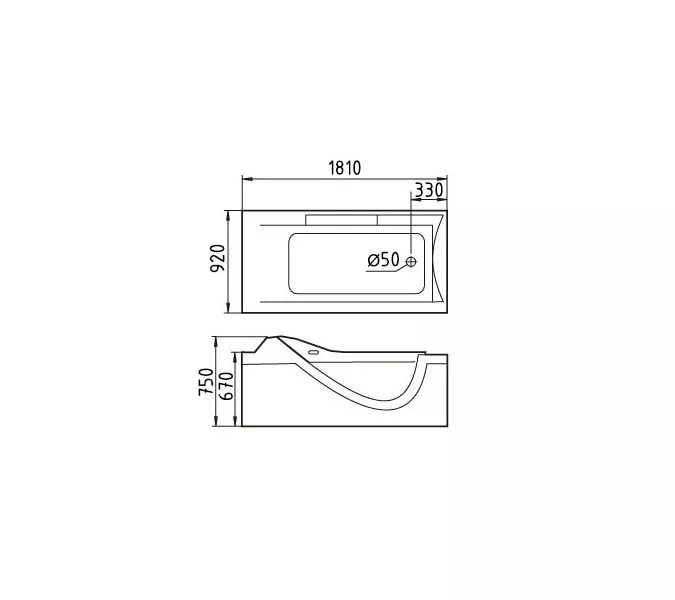 Акриловая гидромассажная ванна Gemy G9055, Ориентация: Правая, Комплектация: гидромассаж, аэромассаж, электр.пульт,хромотерапия, изображение 4