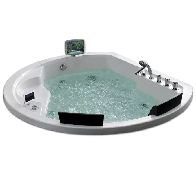 Акриловая гидромассажная ванна Gemy G9053, Комплектация: гидромассаж, аэромассаж, электр.пульт хромотерапия, TV