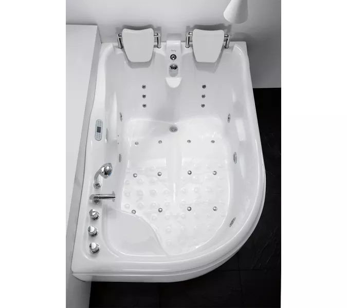 Акриловая гидромассажная ванна Gemy G9083, Ориентация: Правая, Комплектация: гидромассаж, аэромассаж, электр.пульт,хромотерапия, изображение 3