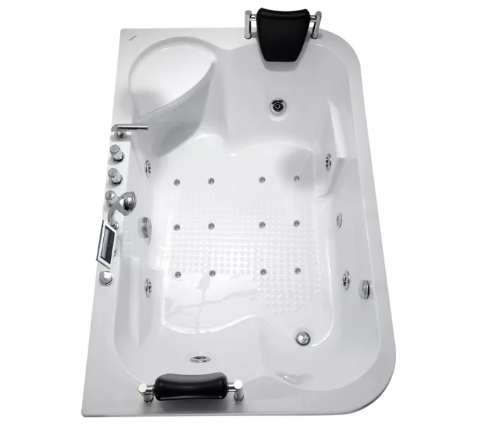 Акриловая гидромассажная ванна Gemy G9085, Ориентация: Левая, Комплектация: гидромассаж, аэромассаж, электр.пульт,хромотерапия, изображение 2