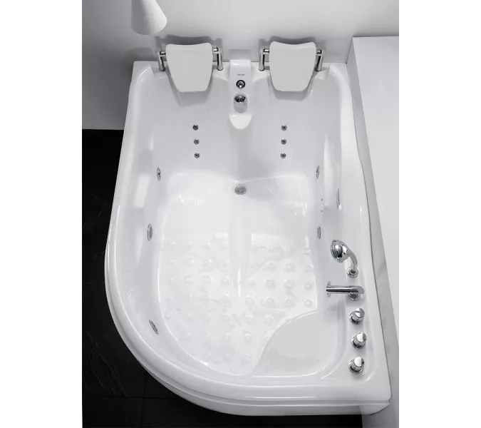 Акриловая гидромассажная ванна Gemy G9083, Ориентация: Левая, Комплектация: гидромассаж, хромотерапия, изображение 3