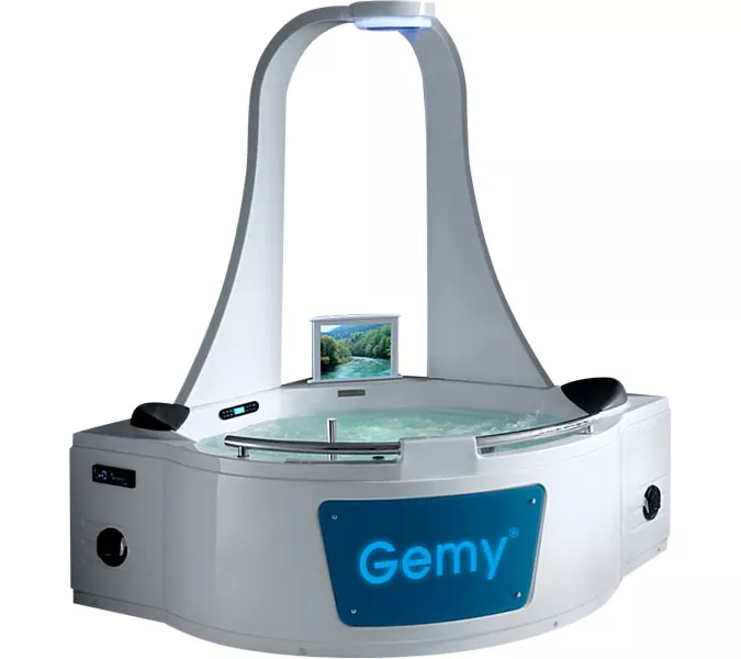 Акриловая гидромассажная ванна Gemy G9070, Комплектация: гидромассаж, аэромассаж, электр.пульт,хромотерапия