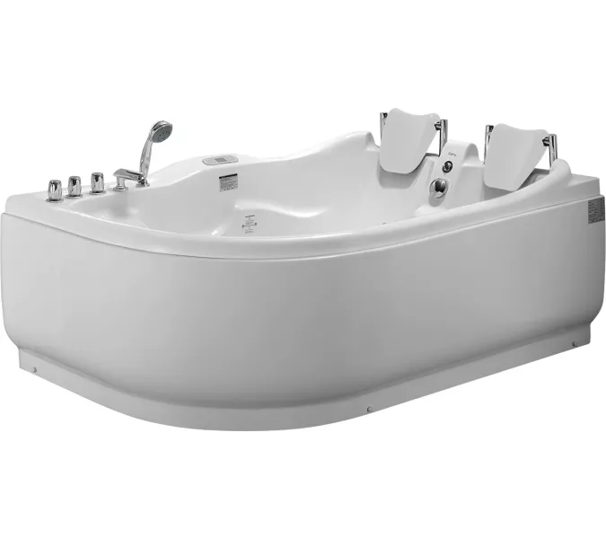 Акриловая гидромассажная ванна Gemy G9083, Ориентация: Правая, Комплектация: гидромассаж, аэромассаж, электр.пульт,хромотерапия