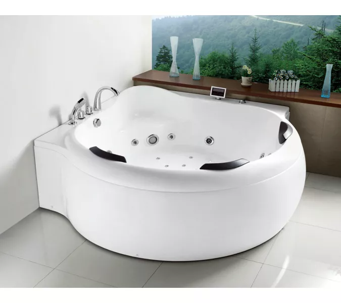 Акриловая гидромассажная ванна Gemy G9088  185*185, Комплектация: гидромассаж, аэромассаж, электр.пульт,хромотерапия