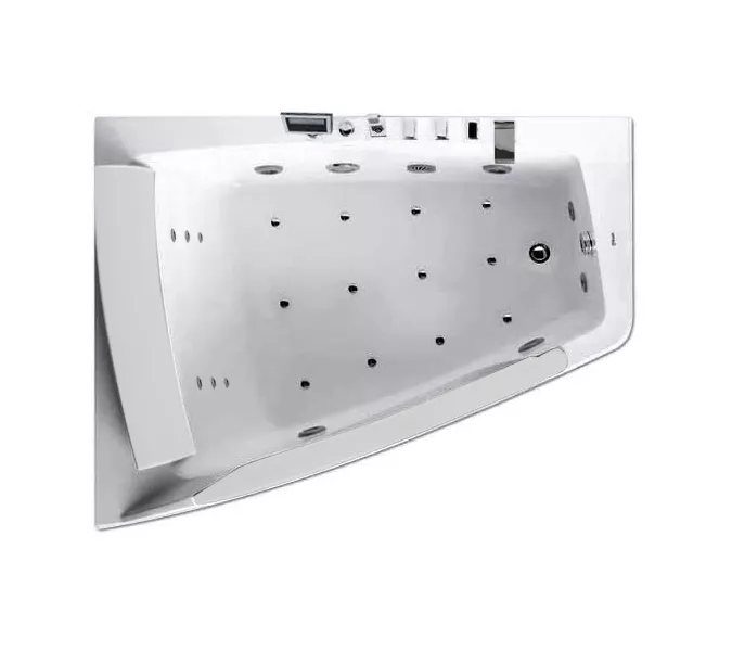 Акриловая гидромассажная ванна Gemy G9056, Ориентация: Левая, Комплектация: гидромассаж, аэромассаж, электр.пульт,хромотерапия, изображение 2