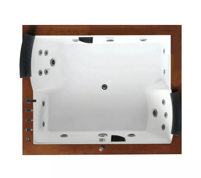 Акриловая гидромассажная ванна Gemy G9052, Ориентация: Левая, Комплектация: гидромассаж, хромотерапия, изображение 2