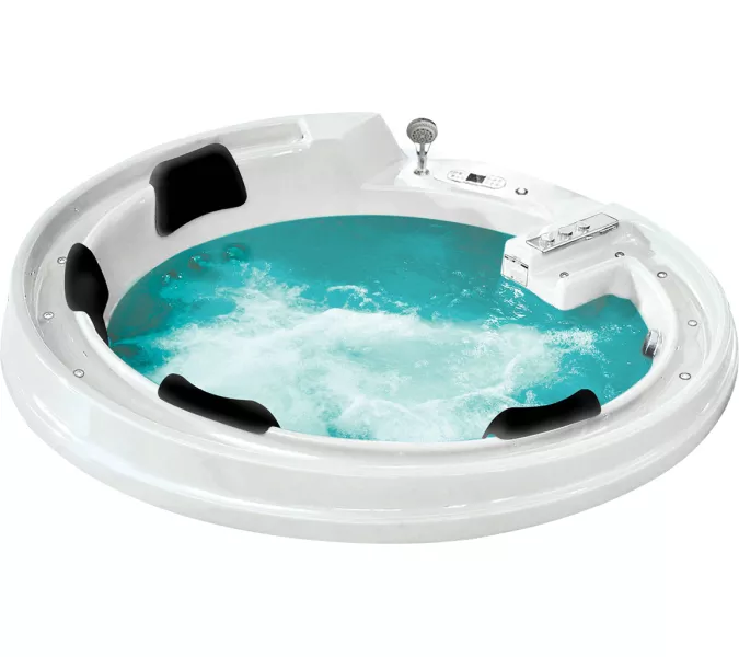 Акриловая гидромассажная ванна Gemy G9090  190*190, Комплектация: гидромассаж, аэромассаж, электр.пульт,хромотерапия