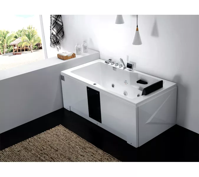 Акриловая гидромассажная ванна Gemy G9066 II, Ориентация: Левая, Комплектация: гидромассаж, аэромассаж, электр.пульт,хромотерапия, изображение 2