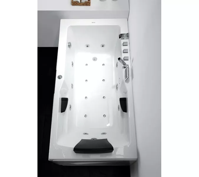 Акриловая гидромассажная ванна Gemy G9066 II, Ориентация: Левая, Комплектация: гидромассаж, аэромассаж, электр.пульт,хромотерапия, изображение 3