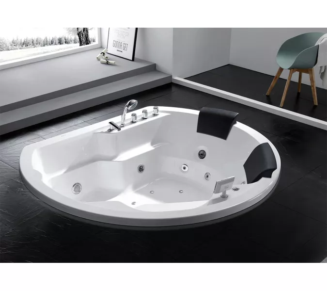 Акриловая гидромассажная ванна Gemy G9053, Комплектация: гидромассаж, аэромассаж, электр.пульт,хромотерапия, изображение 2