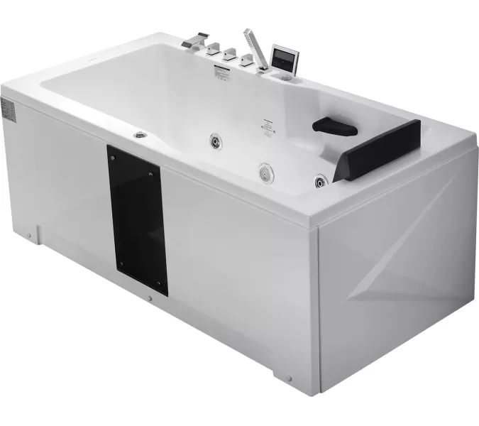Акриловая гидромассажная ванна Gemy G9066 II, Ориентация: Левая, Комплектация: гидромассаж, аэромассаж, электр.пульт,хромотерапия