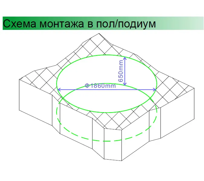 Акриловая гидромассажная ванна Gemy G9090  190*190, Комплектация: гидромассаж, хромотерапия, изображение 4