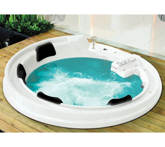 Акриловая гидромассажная ванна Gemy G9090  190*190, Комплектация: гидромассаж, хромотерапия, изображение 2