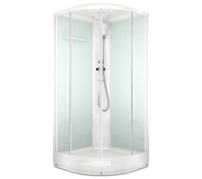 Душевая кабина четверть круга DOMANI-Spa Delight низкий поддон 90х90 см, Выбрать размер: 90х90, Выбрать цвет: Белый