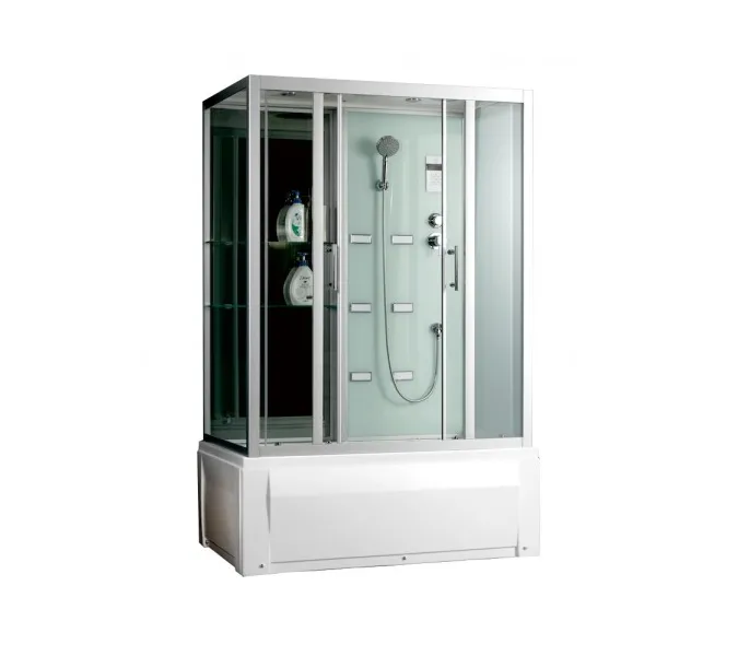 Душевая кабина Frank  пристенная, высокий поддон F553-1/F555-1/F556-1/F557-1 баня/без бани, Цвет стекла: прозрачное, Цвет профиля: Хром, Тип поддона: Высокий, Выбрать размер: 150x85, Комплектация: без бани