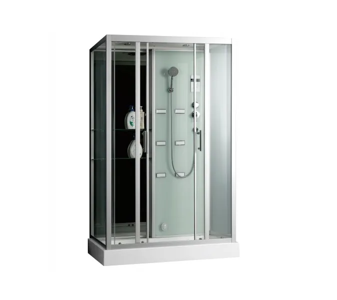 Душевая кабина Frank  с баней/без бани пристенная F-507-1, Цвет профиля: Хром, Выбрать размер: 170x85, Комплектация: без бани