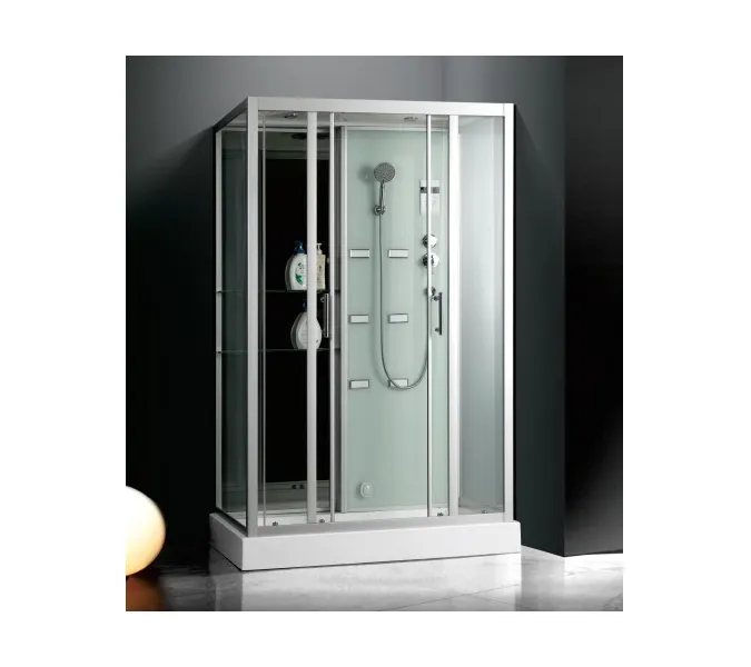 Душевая кабина Frank  с баней/без бани пристенная F-507-1, Цвет профиля: Хром, Выбрать размер: 170x85, Комплектация: без бани, изображение 2