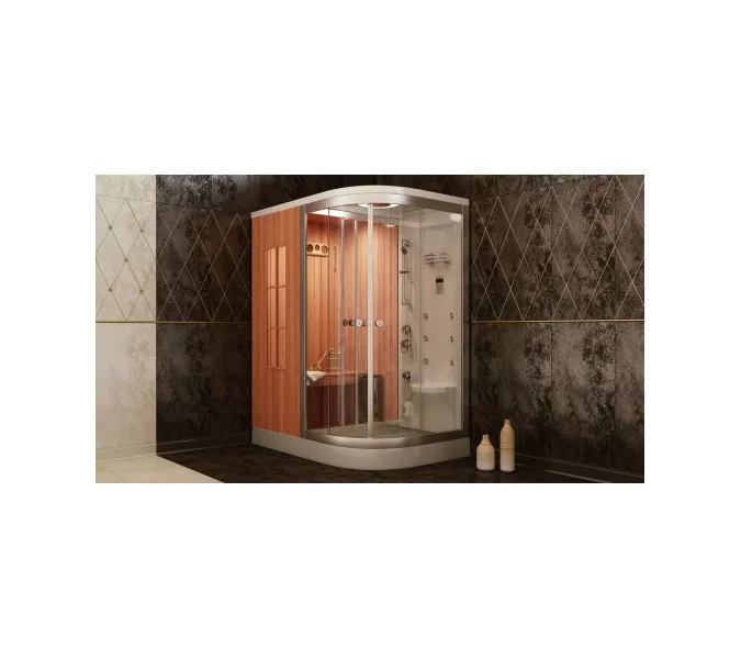 Кабина с финской сауной FRANK серия 900, с печкой Harvia, левая/правая, Выбрать размер: 170х110, Ориентация: Левая, изображение 2