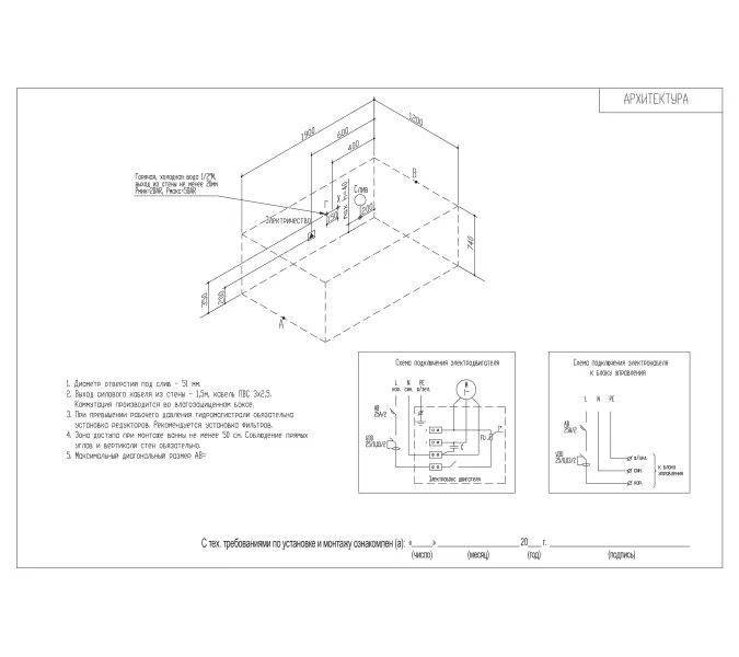 Акриловая ванна Aquatika Архитектура 190*120, Комплектация: Standart, изображение 4