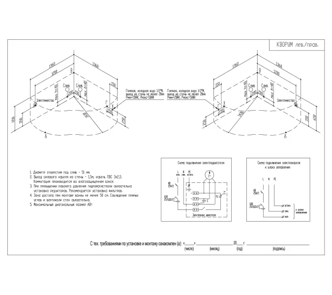 Акриловая ванна Aquatika Кворум угловая 143*143, Комплектация: Standart, изображение 4